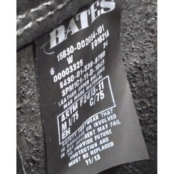 NEW Bates 1621 Men's BLACK 9 Inch US Navy Durashocks Steel Toe Boot SZ 6.0 WIDE - Picture 8 of 10